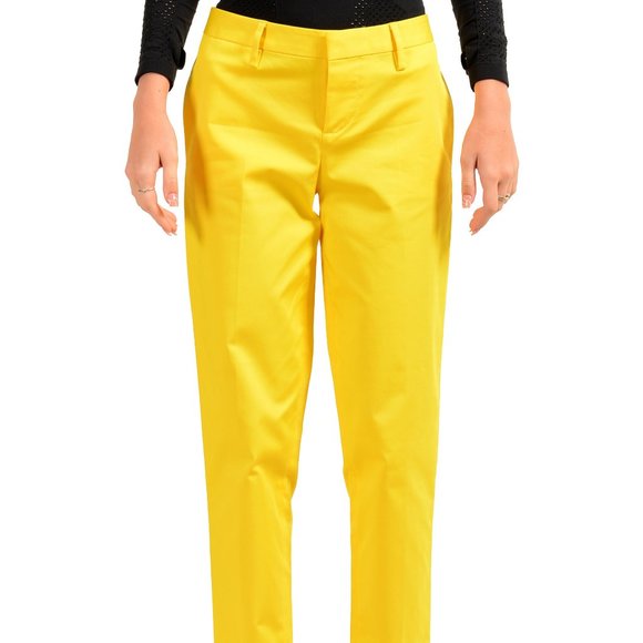 DSQUARED2 Pants & Jumpsuits Dsquared2 Womens Yellow Cropped Pants Us S It 4 Poshmark